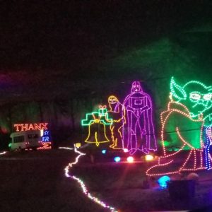 Star Wars Characters done in Christmas Lights