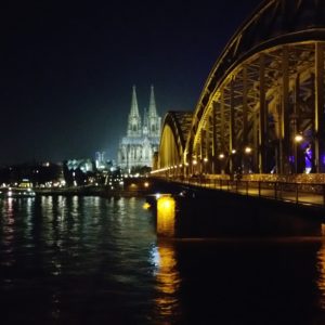 Cologne Dom with river and bridge