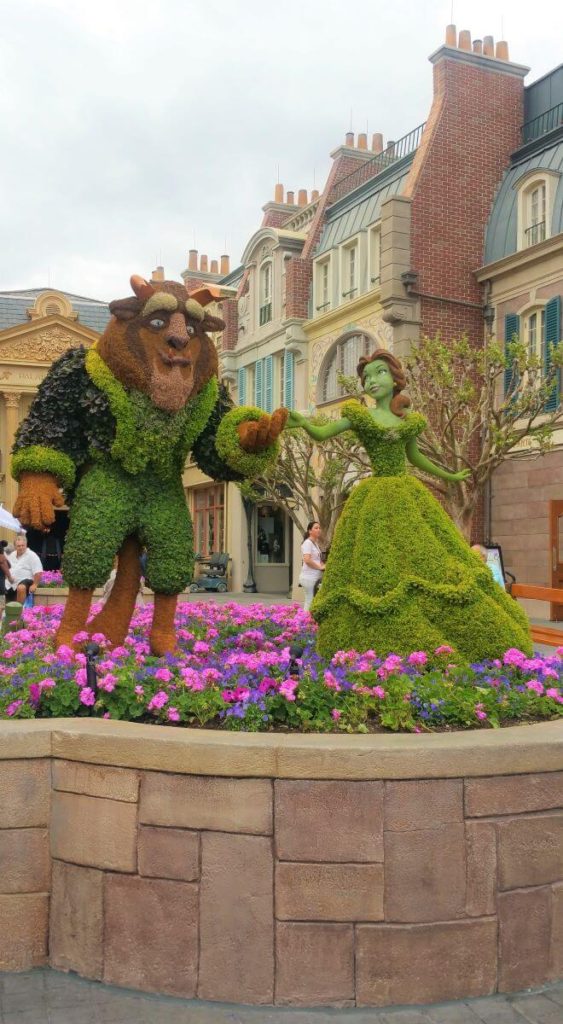 Beauty and the Beast Topiary at Flower and Garden Festival