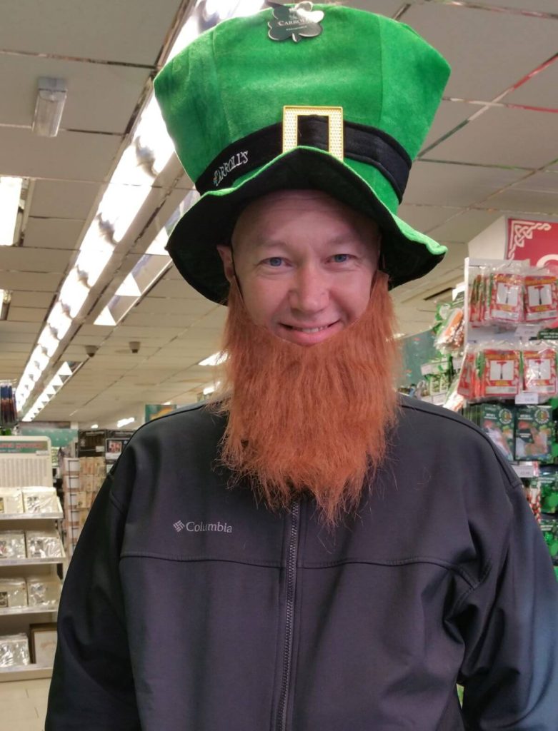 hat and beard costume for St. Patrick's day