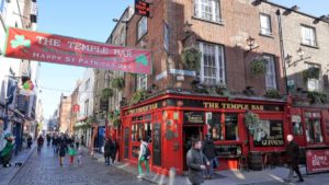 Temple Bar in Dublin, Ireland for St. Patrick's Day