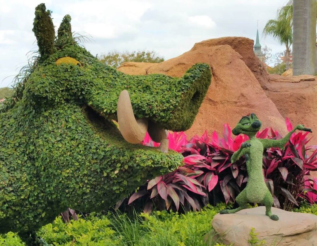 Timon and Pumba Topiary at EPCOT Flower and Garden Festival