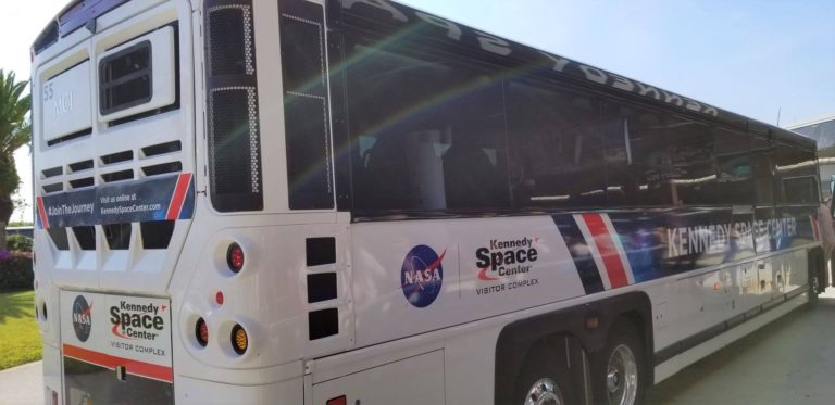 tour bus at kennedy space center