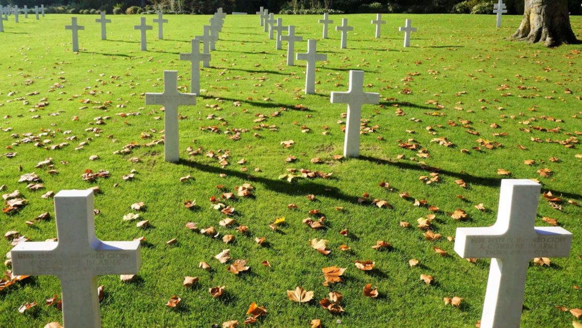 Suresnes American Cemetery markers of WWII