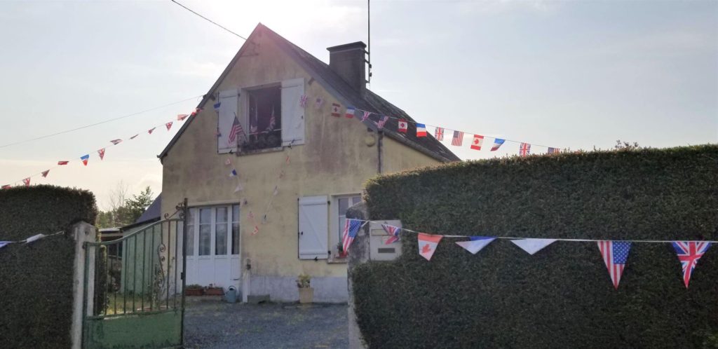 french home flies allied banners for D-Day 75th